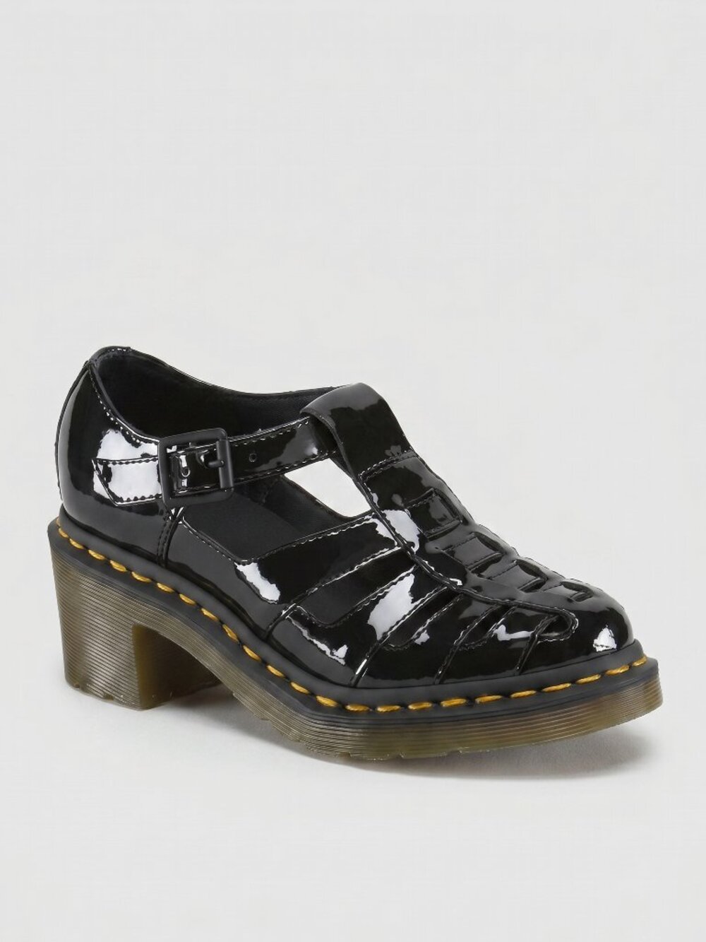 New Doc Martens Eleanor T-Bar Sandal Black Patent UK 9/US W11/EU 43